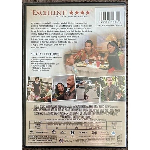 Courageous (DVD, 2012) - NEW! - Picture 2 of 2